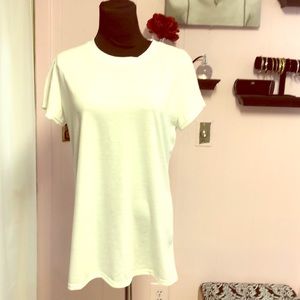 White tee w/angel wing cutout detail NWOT